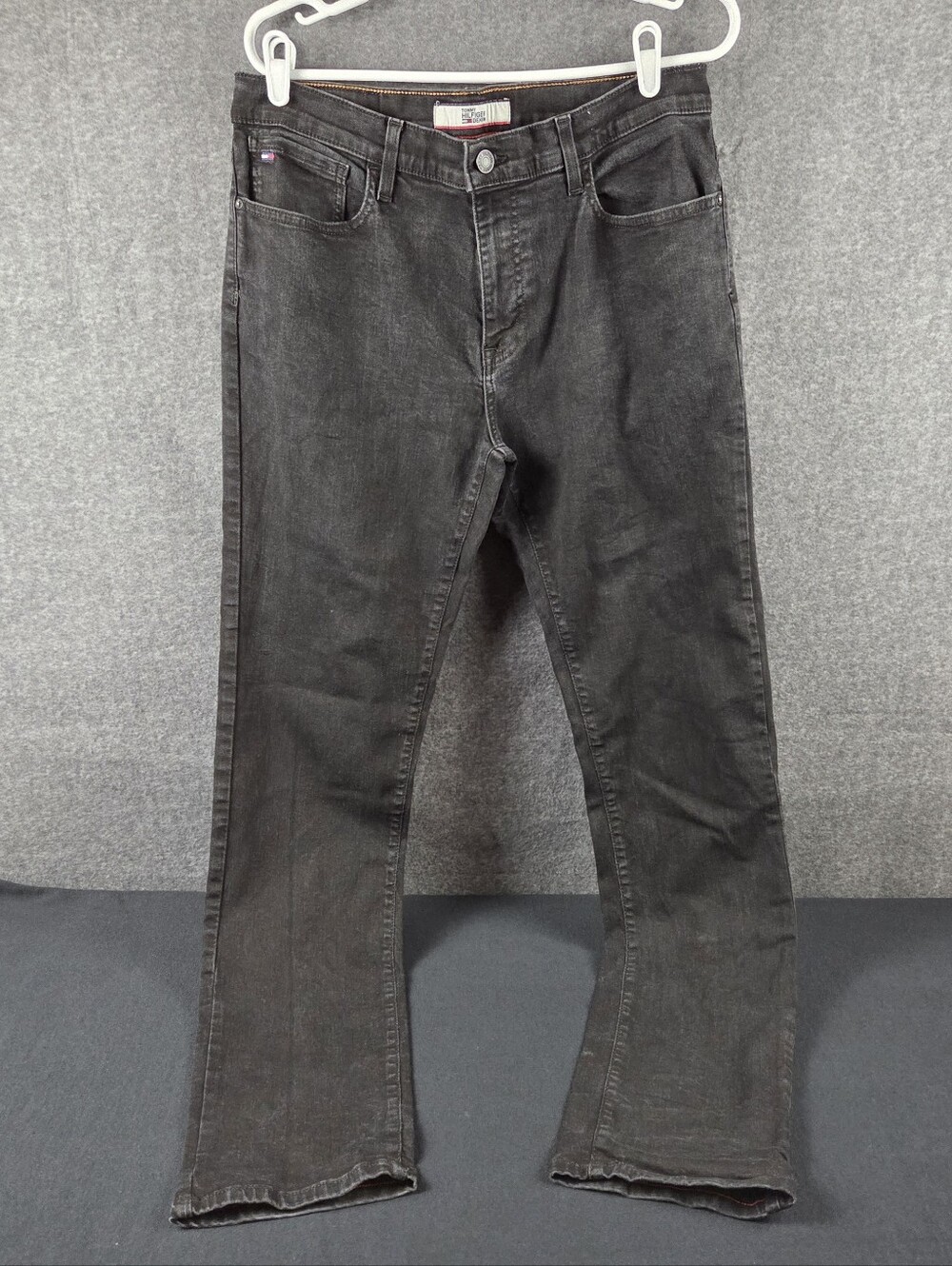 Tommy Hilfiger Jeans Mens 34x34 Black Straight Leg Stretch